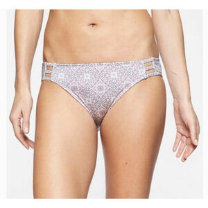 Athleta Aqualuxe Print Ladder Front Bikini Bottom Lavender Size L